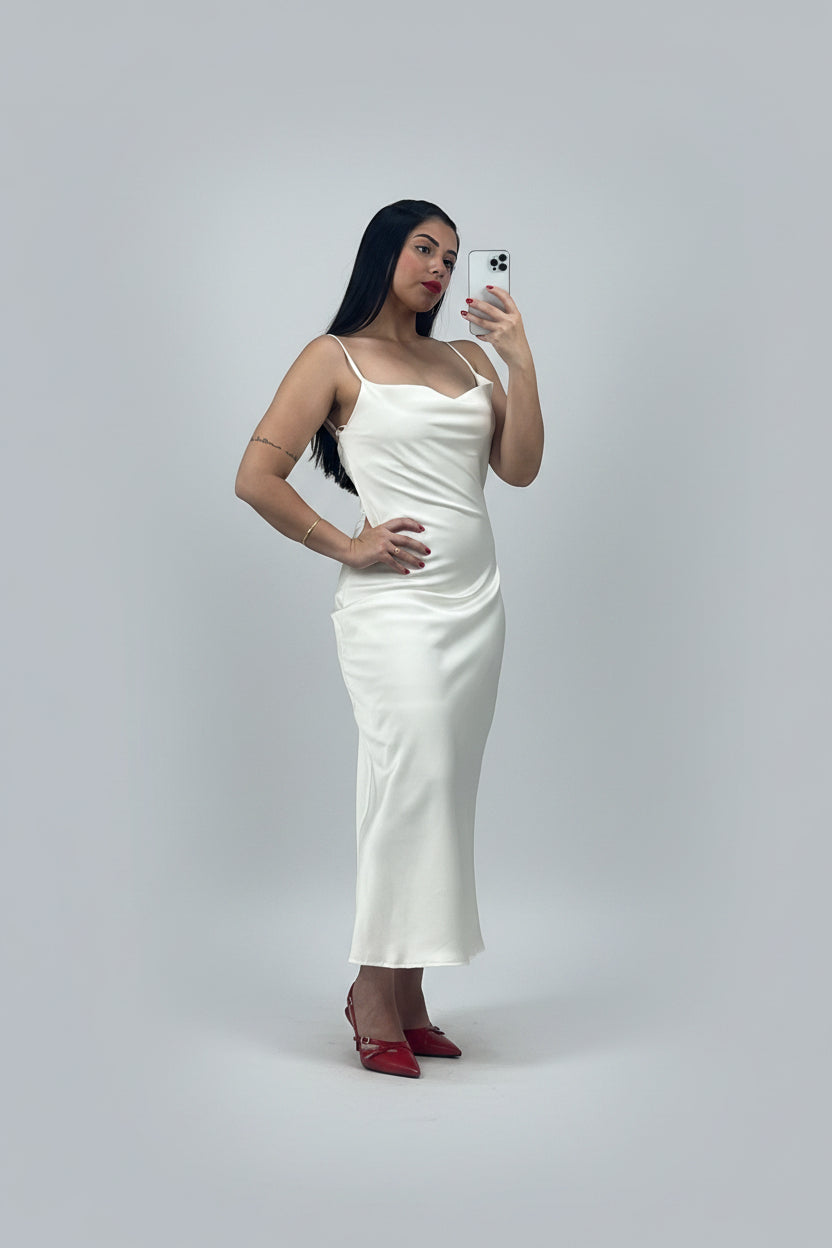 Vestido Cetim Luxo