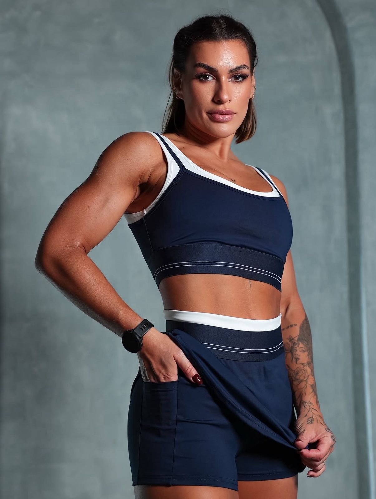 Conjunto Short Saia Duplo