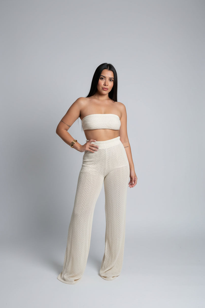 Conjunto Top e Calça Pantalona